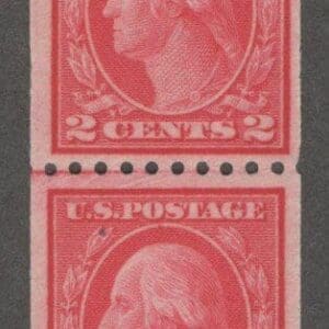Scott# 487 "WASHINGTON" TYPE II ROTARY LINE PAIR, MNH * SEE DETAILS *
