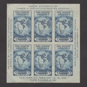 Scott# 735 "NATIONAL STAMP EXPOSITION" MINT SOUVENIR SHEET, NGAI