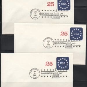 GEORGE W BUSH INAUGURATION COVERS FROM MULTIPLE CITES WITH BONUS