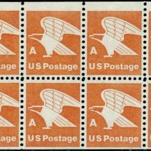 Scott 1736a "EAGLE A SERIES" BOOKLET PANE (8)MNH, NICELY CENTERED