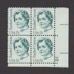 Scott# 1857 "RACHEL CARSON" SCARCE LATE PLATE BLOCK (4) P#16 MNH