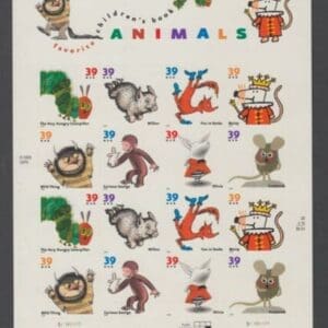 Scott# 3987-94 "CHILDREN'S BOOK ANIMALS" FULL S/A  SHEET (16)MNH
