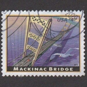 Scott# 4438 "MACKINAC BRIDGE" S/A PRIORITY MAIL SINGLE, USED