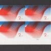 Scott# 4954 "PATRIOTIC WAVE" MNH PLATE BLOCK (4) NICELY CENTERED