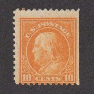 Scott# 510 "FRANKLIN" FLAT PLATE, PERF 11 MARGIN SINGLE, MNH