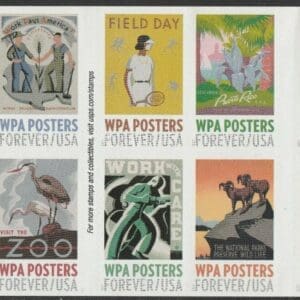 Scott# 5180-89 "WPA POSTERS" S/A BOOKLET BLOCK (10) MNH