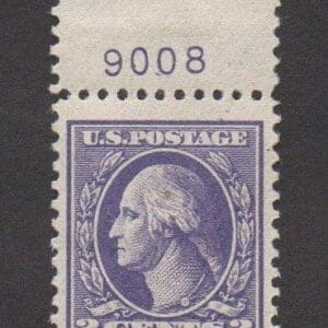 Scott# 530 "WASHINGTON" OFFSET TYPE IV, PLATE # SINGLE, MINT