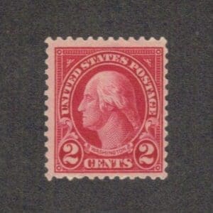 Scott# 554 "WASHINGTON" MINT WITH OFFSET ON BACK