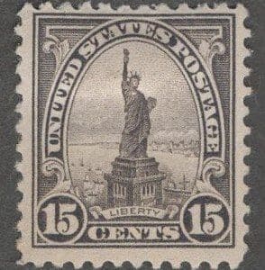 Scott# 566 "STATUE of LIBERTY" SINGLE, MINT, NICELY CENTERED