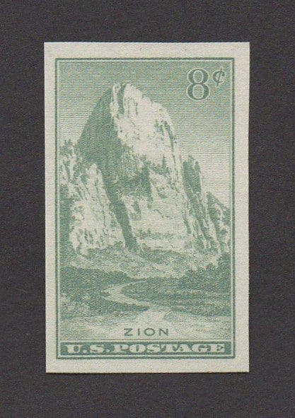 Scott# 763 "ZION PARK-NAT'L PARKS" IMPERF SINGLE, NGAI, MNH