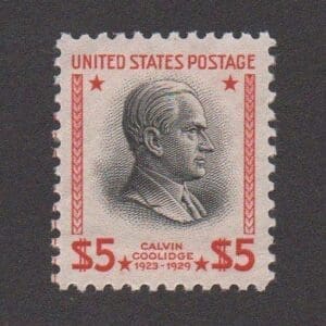 Scott# 834 "CALVIN COOLIDGE" PRESIDENTIAL SINGLE, MINT, CHOICE