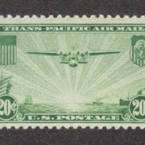 Scott# C21 "CHINA CLIPPER" SINGLE, MINT VERY NICELY CENTERED