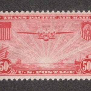Scott# C22 "CHINA CLIPPER" SINGLE, MINT VERY NICELY CENTERED