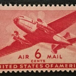 Scott# C25 "TWIN-MOTORED TRANSPORT" SINGLE, MNH, NICELY CENTERED