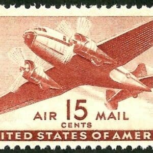 Scott# C28 "TWIN-MOTORED TRANSPORT" SINGLE, MNH, NICELY CENTERED