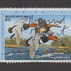 Scott# RW54 "DUCK STAMP" 1987 "REDHEAD DUCKS"USED