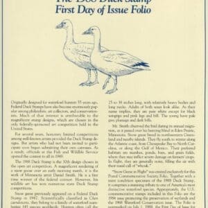 Alternative view of Scott# RW55 "DUCK STAMP" 1988 "SNOW DUCKS" P.C.S. STAMP FOLIO PAGES