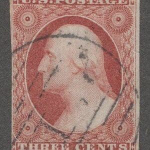 Scott# 10 "WASHINGTON" TYPE I USED, CIRCULAR GRID CANCEL