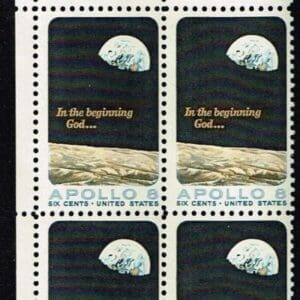Scott# 1371 "APOLLO 8 MOON SURFACE & ORBIT" ZIP BLOCK (4) MNH