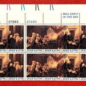 Scott# 1691-94 "DECLARATION of INDEPENDENCE" PLATE STRIP (20)MNH