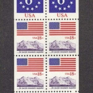 Scott# 1893a (1892-1893) FLAG & ANTHEM BOOKLET PANE (8) WITH TAGGING