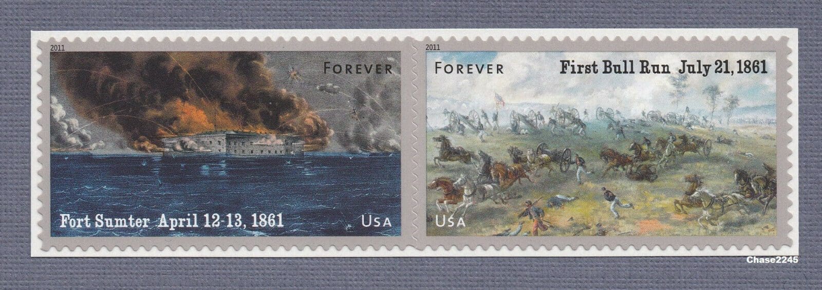 Scott# 4522-23 "CIVIL WAR -1861" ATTACHED HORIZONTAL PAIR, MNH