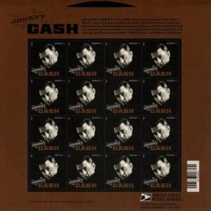 Scott# 4789 "JOHNNY CASH - SINGER" S/A FULL SHEET (16) MNH
