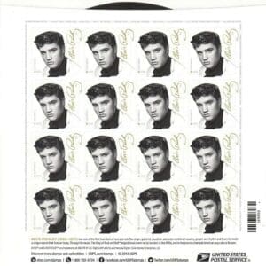 Scott# 5009 "ELVIS PRESLEY-SINGER" S/A SHEET (16) NICELY CENTERED