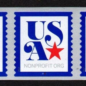 Scott# 5172 "PATRIOTIC NONPROFIT" PNC STRIP (3) PLATE# P111, MNH