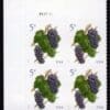 Scott# 5177 "GRAPES" MNH S/A PLATE BLOCK (4) NICELY CENTERED