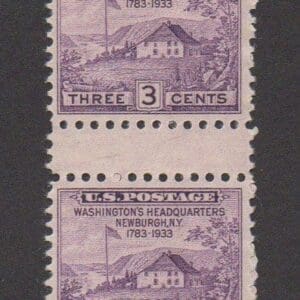 Scott# 752 "FARLEY" VERTICAL PAIR - HORIZONTAL GUTTER, MNH, NGAI