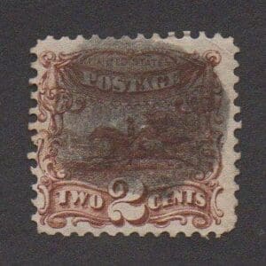 Scott# 113 "PONY EXPRESS" 1869 PICTORIAL WITH SON CORK CANCEL