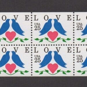 Scott# 2441 (BK169)  "LOVE BIRDS" MNH INTACT BOOKLET (20) P# 1211 - Image 2