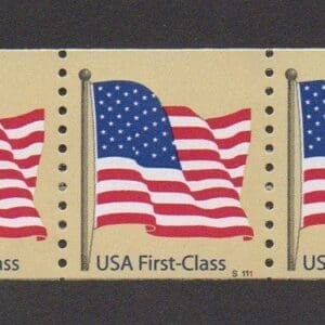 Scott# 4131 "AMERICAN FLAG" PNC3, PERF 9.75 V COIL, PLATE # S1111