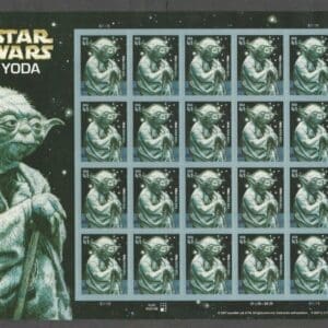 Scott# 4205 "YODA" S/A FULL SHEET (20) WITH SIDE PANEL, MNH
