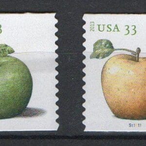 Scott# 4731-34 "APPLES " S/A COIL SINGLES (4) WITH PLATE #, MNH