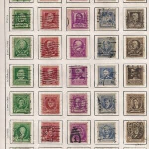 Scott#s 859-893 "FAMOUS AMERICANS" COMPLETE SINGLES SET (35) USED