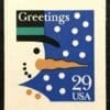 Scott# 2803 "CHRISTMAS GREETINGS" ATM BKLT IMPERFORATE SINGLE MNH