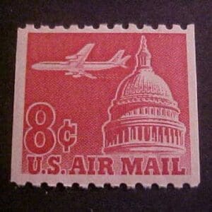 Scott# C65 "AIRLINER/CAPITAL DOME" HORIZONTAL COIL SINGLE, MNH