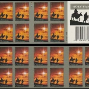 Scott# 4711 "HOLY FAMILY & DONKEY" UNFOLDED BOOKLET PANE (20)
