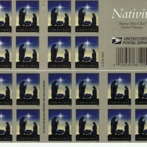 Scott# 5144 "NATIVITY" S/A BOOKLET PANE (20) MNH, NICELY CENTERED