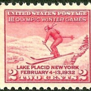 Scott# 716 "LAKE PLACID-SKI JUMPER" SINGLE, MINT, NICELY CENTERED