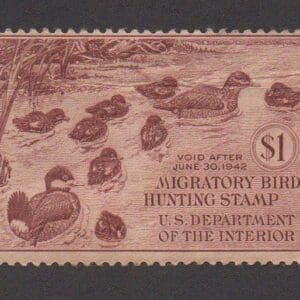 Scott# RW8 "DUCK STAMP" 1941 "RUDDY DUCKS" MNH NICELY CENTERED