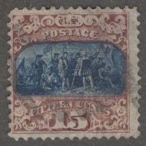 Scott# 119 TYPE II "COLUMBUS" LITE CANCEL, NICELY CENTERED