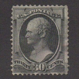 Scott# 165 "HAMILTON" USED WITH LITE LOCAL CANCEL. CLEAN & SOUND