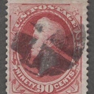 Scott# 166 "PERRY" NEGATIVE CROSSROADS FANCY CANCEL, NICELY CENTERED