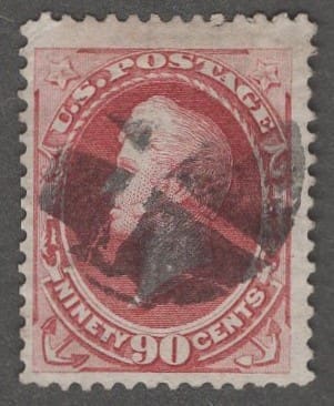 Scott# 166 "PERRY" NEGATIVE CROSSROADS FANCY CANCEL, NICELY CENTERED