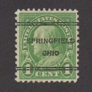 Scott# 632 "FRANKLIN" USED, SPRINGFIELD MASS #247 DLE PRECANCEL