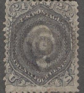 Scott# 78 "WASHINGTON" BULLSEYE FANCY CANCEL, NICELY CENTERED