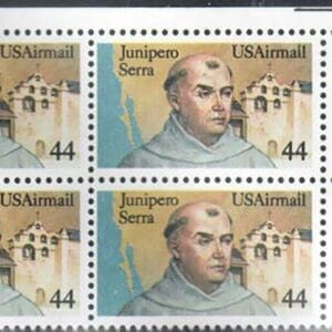 Scott# C116 "FATHER JUNIPERO SERRA" PLATE BLOCK (4) MNH